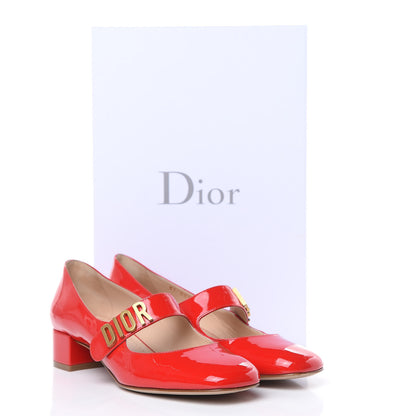 Christian Dior Patent Baby-D Ballet Pumps 36.5 Deep Red 10 of 10