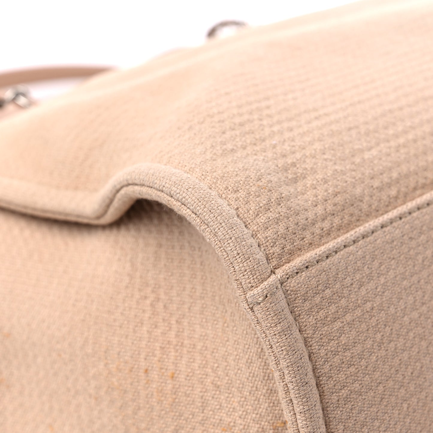 Mixed Fibers Small Deauville Tote Beige