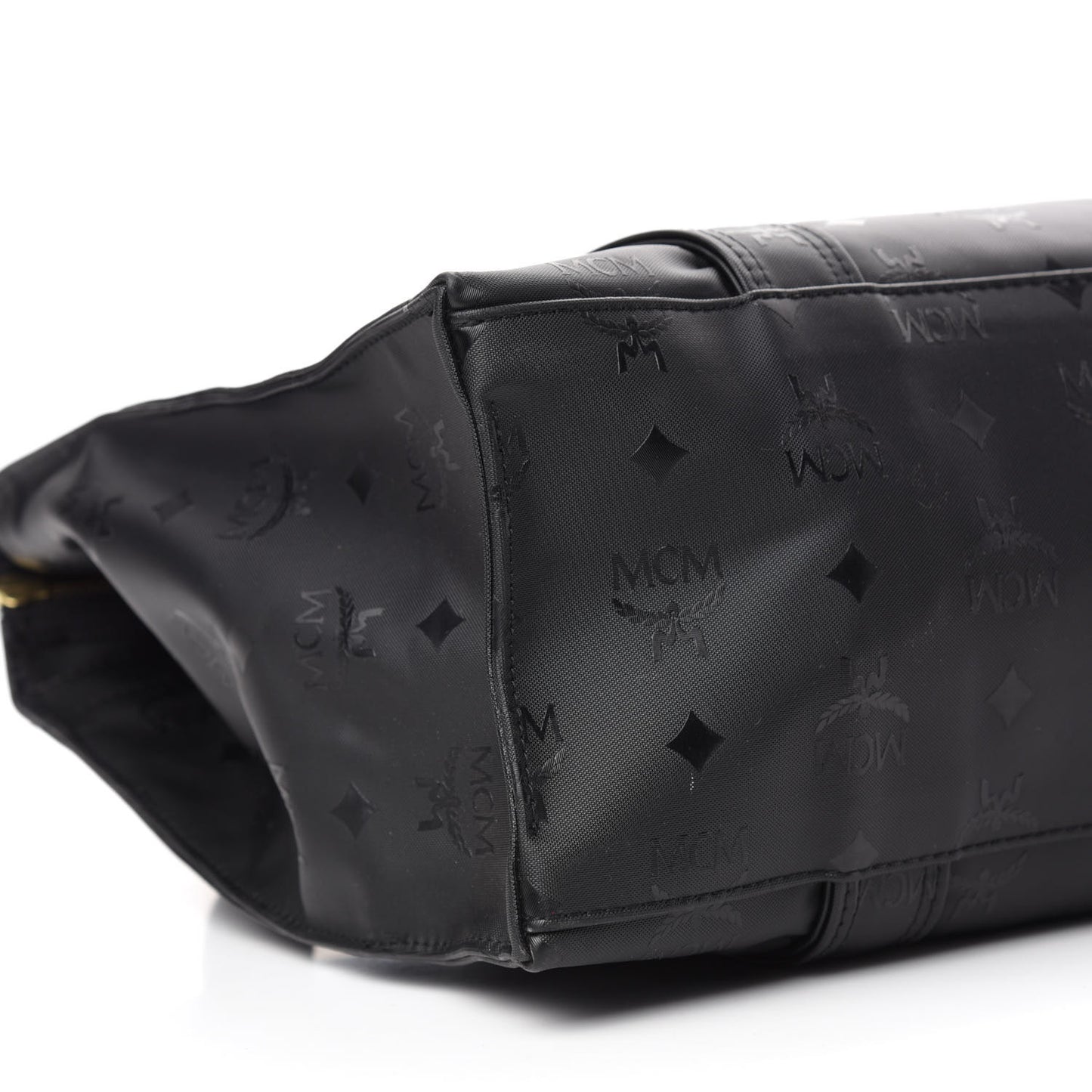 Monogram Coated Canvas Tote Bag Black