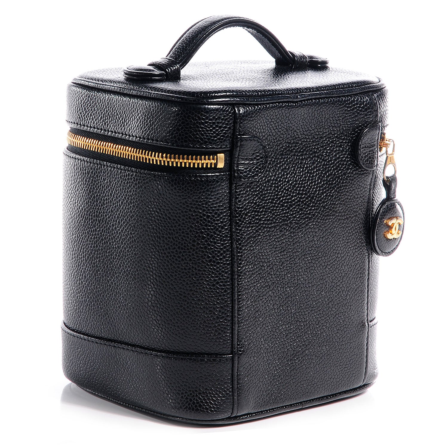 Chanel Caviar Cosmetic Vanity Bag Black 3 of 8