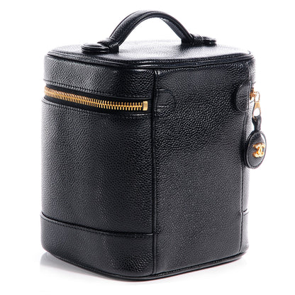 Chanel Caviar Cosmetic Vanity Bag Black 3 of 8