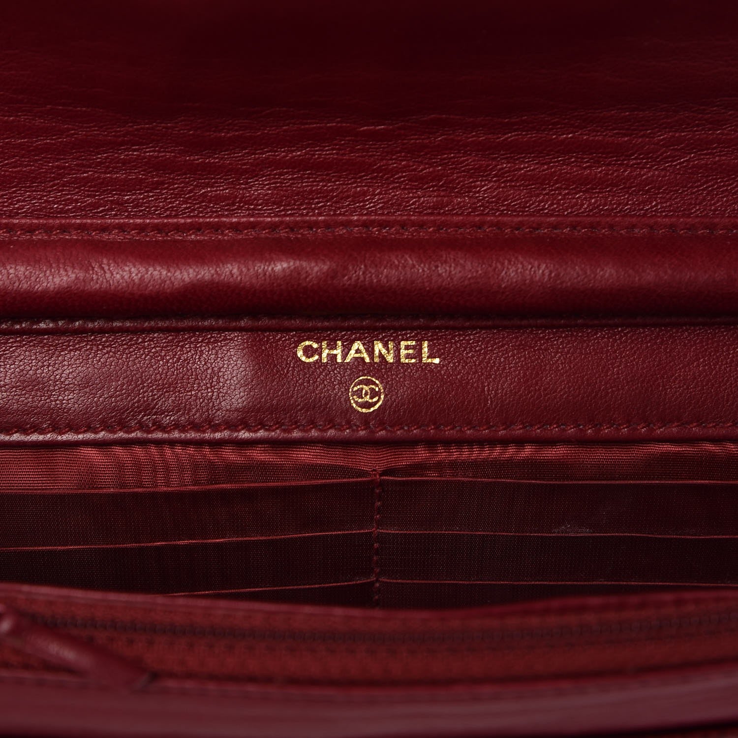 Chanel Caviar Timeless CC Wallet On Chain WOC Red 6 of 12