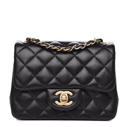 Chanel Lambskin Quilted Mini Square Flap Black 1 of 12