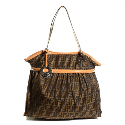 Fendi Nylon Patent Zucca Large Chef Shopper Tote Tobacco 10 of 18