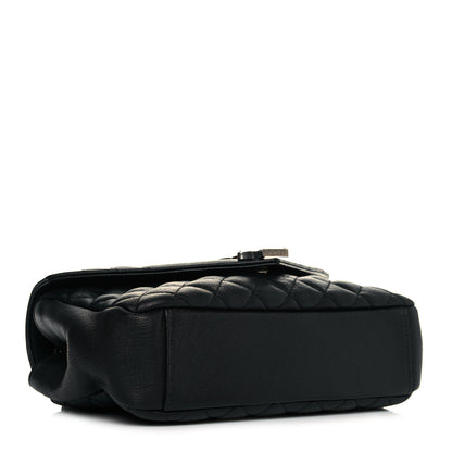 Saint Laurent Sheepskin Tri-Quilt Monogram Medium College Bag Black 4 of 10
