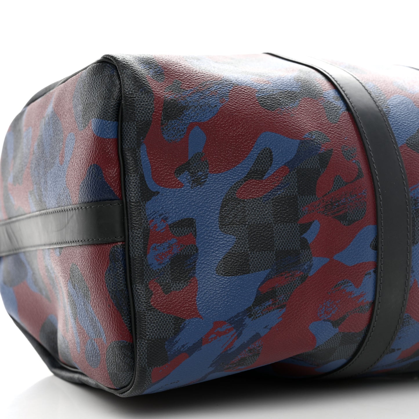 Damier Cobalt Camouflage Keepall Bandouliere 45 Bordeaux