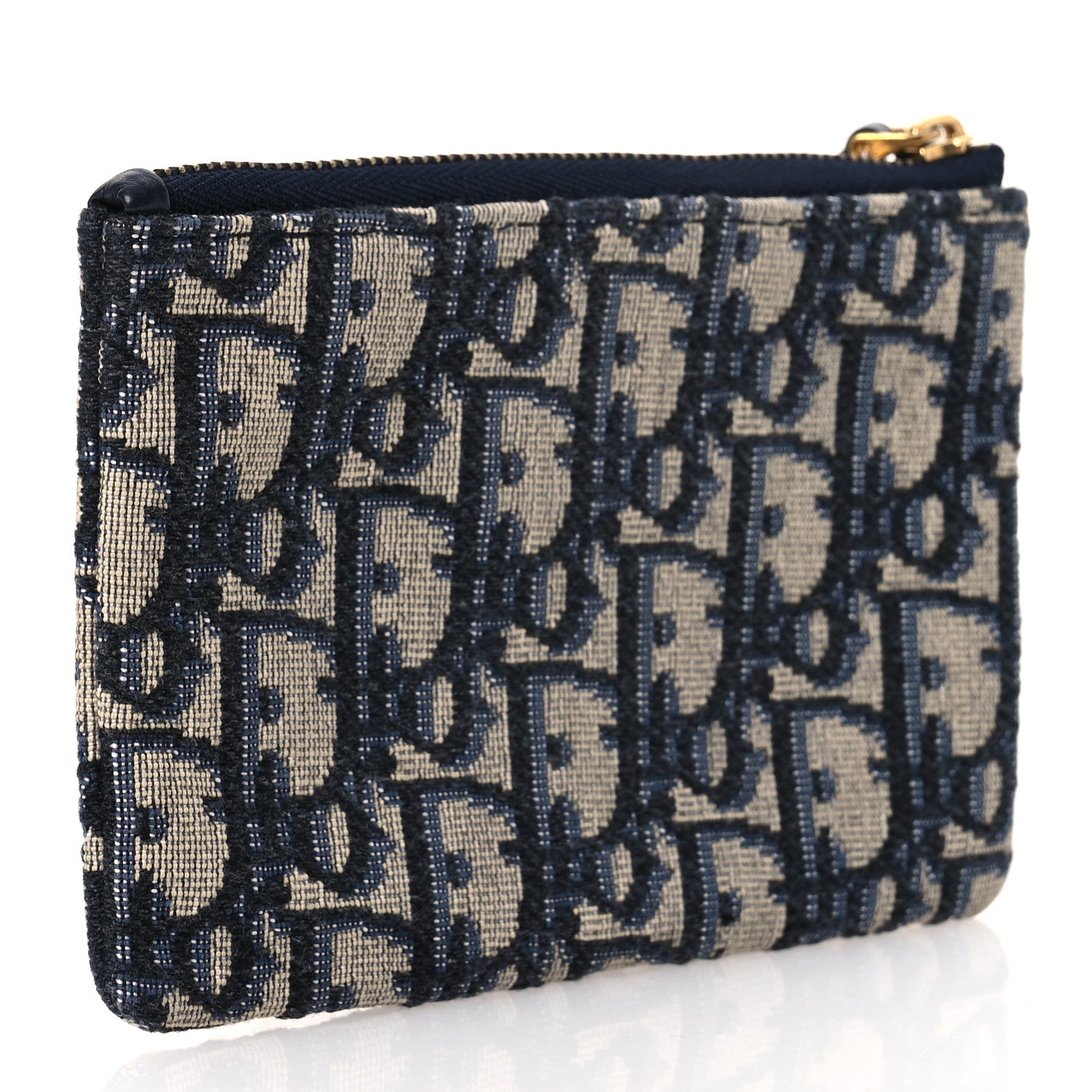 Christian Dior Oblique Zipped Card Holder Blue 3 of 7