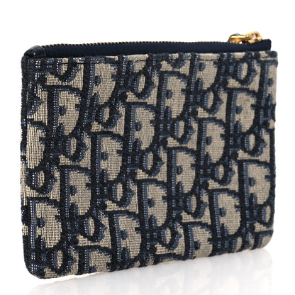 Christian Dior Oblique Zipped Card Holder Blue 3 of 7