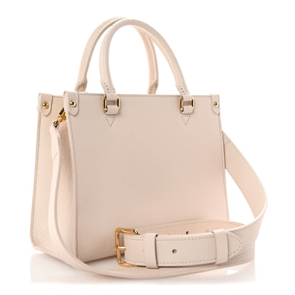 Louis Vuitton Calfskin Lock & Go Tote Quartz 3 of 9