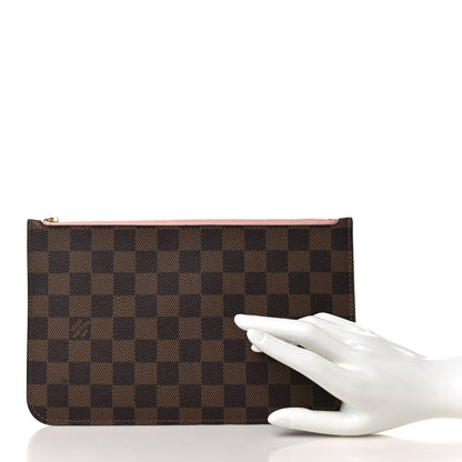 Louis Vuitton Damier Ebene Neverfull MM GM Pochette Rose Ballerine 2 of 6