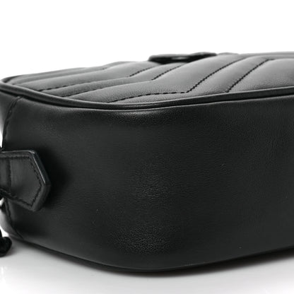 Gucci Calfskin Matelasse Monochrome Mini GG Marmont Chain Shoulder Bag Black 7 of 8