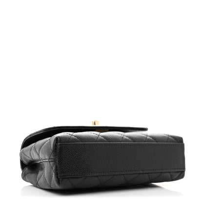 Chanel Caviar Quilted Coco Handle Clutch With Chain Black 4 of 11