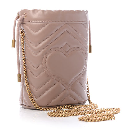 Gucci Calfskin Matelasse Mini GG Marmont 2.0 Bucket Bag Porcelain Rose 3 of 10