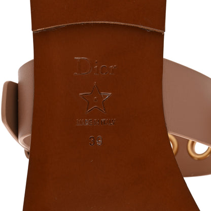 Christian Dior Calfskin D-Dior Slide Sandals 39 Rose De Vents 8 of 9