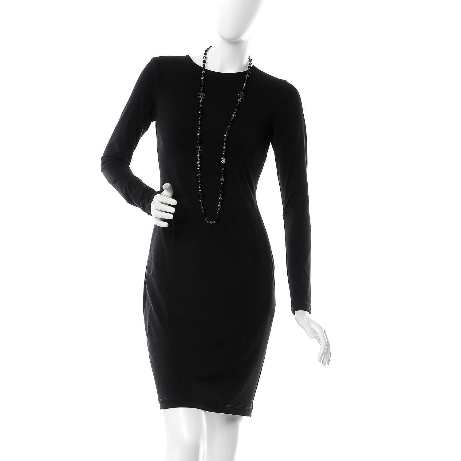 Chanel Ruthenium Beaded CC Long Necklace Black 3 of 6