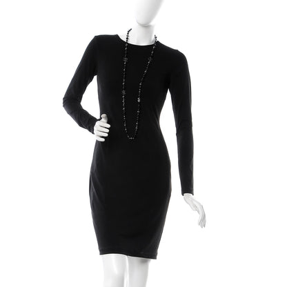 Chanel Ruthenium Beaded CC Long Necklace Black 3 of 6