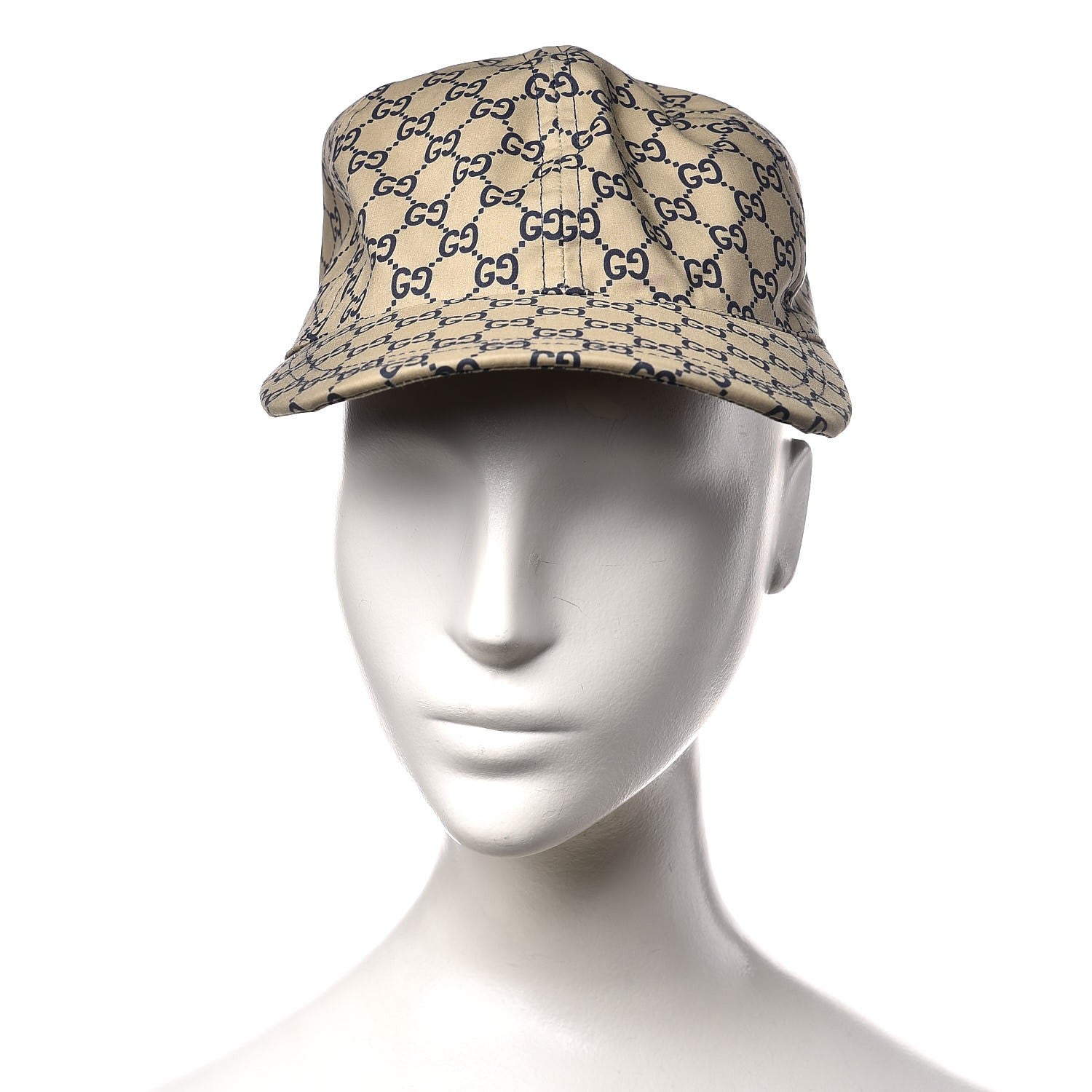 Gucci Cotton Monogram GG Web Baseball Hat M Beige 2 of 9