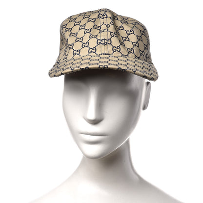 Gucci Cotton Monogram GG Web Baseball Hat M Beige 2 of 9