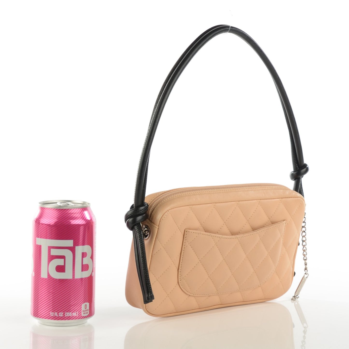 Calfskin Quilted Cambon Pochette Beige