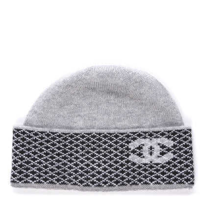 Chanel Cashmere CC Beanie Hat Grey 1 of 3