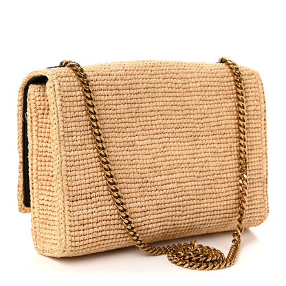 Saint Laurent Raffia Monogram Medium Jamie Natural Avorio 3 of 10
