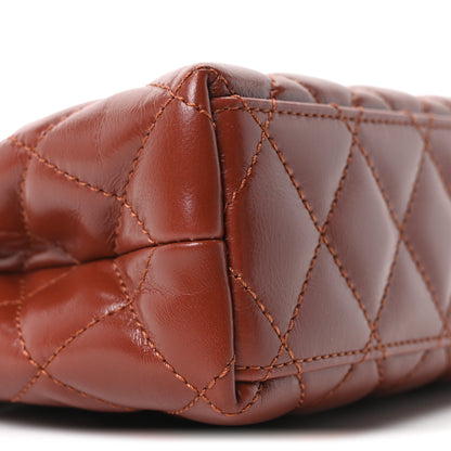 Chanel Shiny Aged Calfskin Quilted Nano Kelly Shopper Brown 9 of 11
