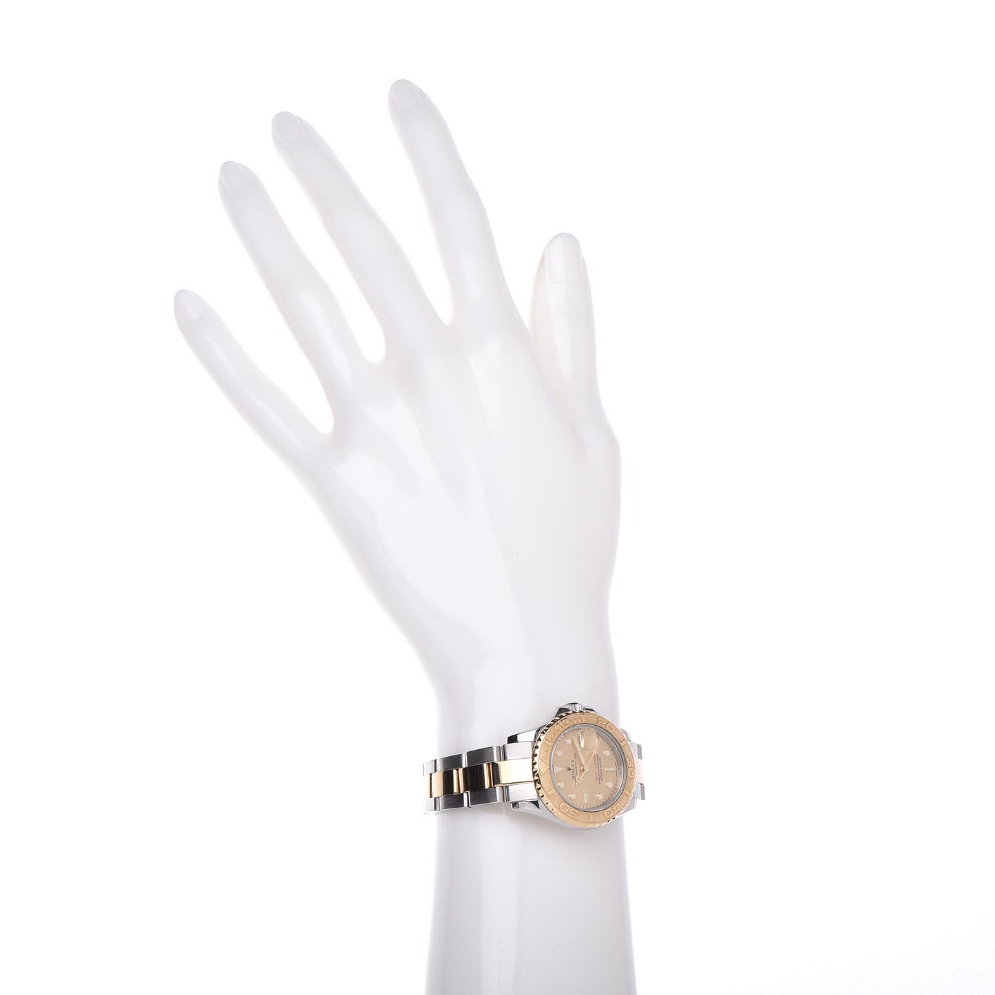 Stainless Steel 18K Yellow Gold 29mm Oyster Perpetual Date Yacht-Master Watch Champagne 169623