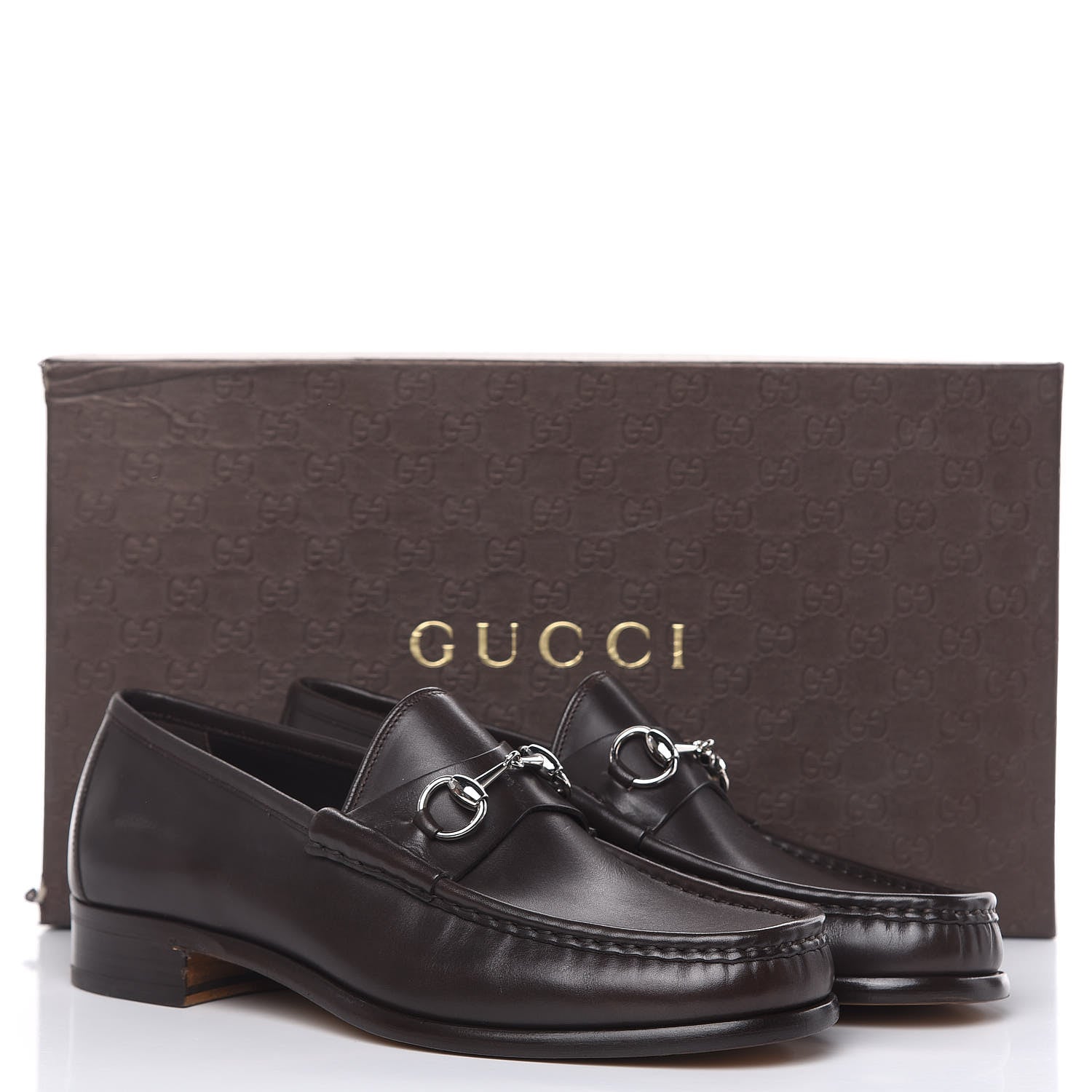 Gucci Calfskin Mens 1953 Horsebit Loafers 8.5 Marrone 10 of 10
