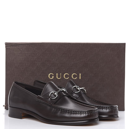 Gucci Calfskin Mens 1953 Horsebit Loafers 8.5 Marrone 10 of 10