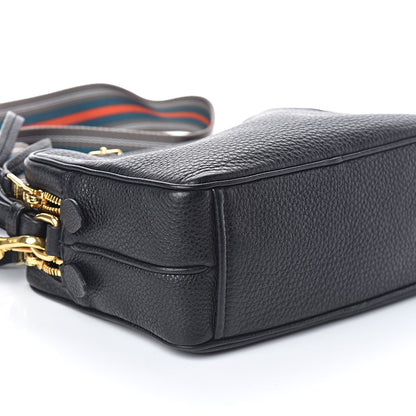 Prada Vitello Daino Medium Double Zip Shoulder Bag Black 9 of 11