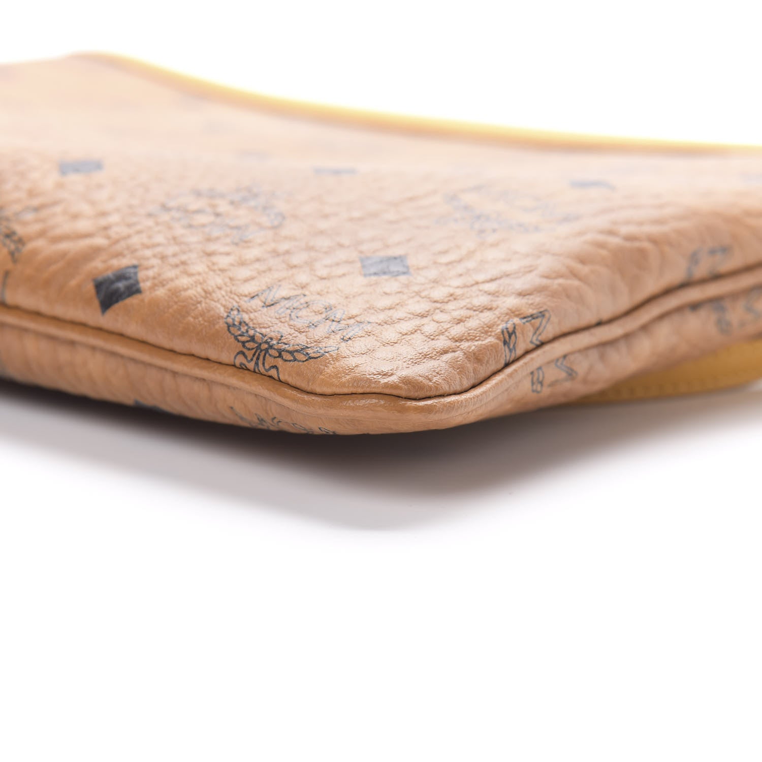 MCM Visetos Crossbody Pouch Cognac Yellow 10 of 11