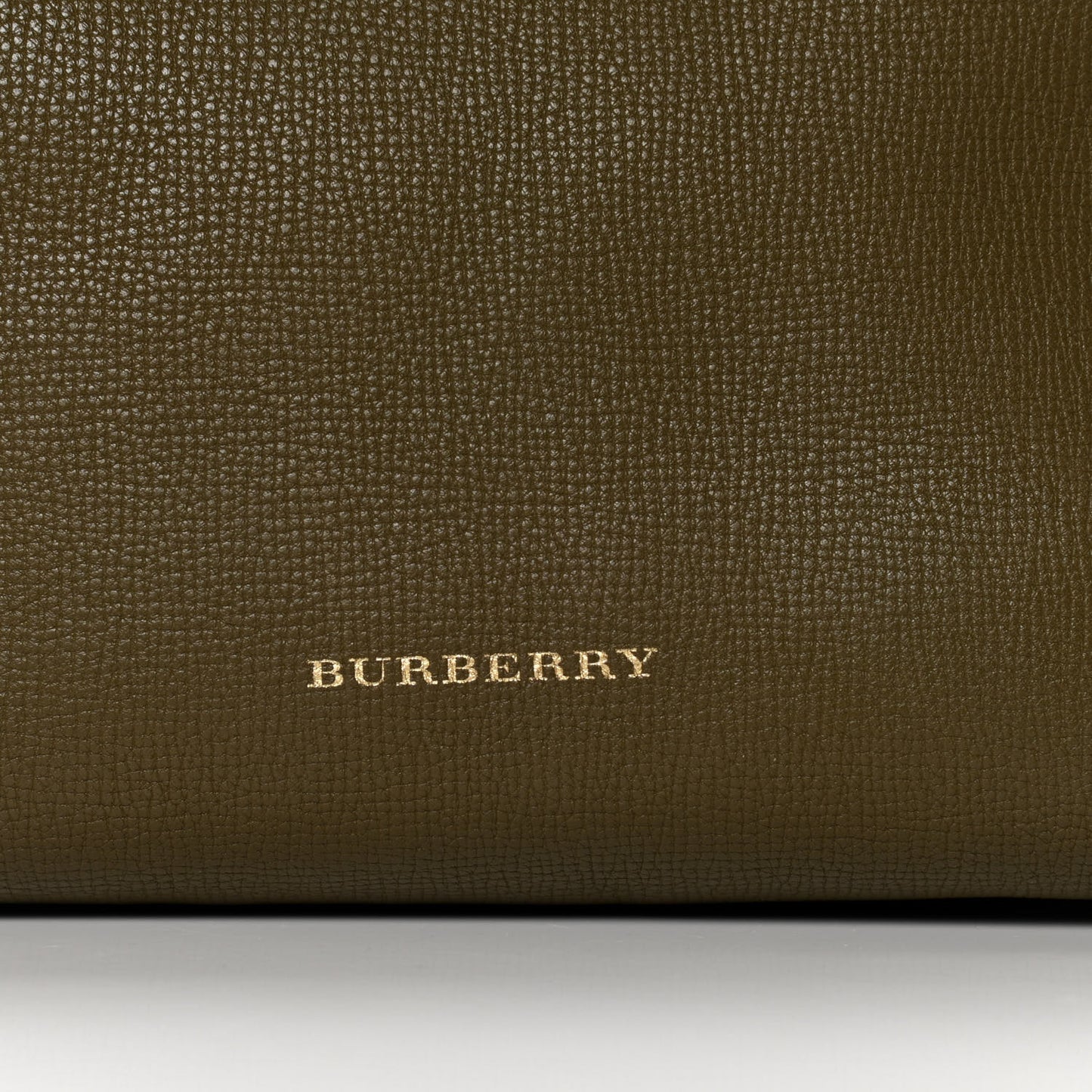 Grainy Calfskin House Check Small Canterbury Olive Melange