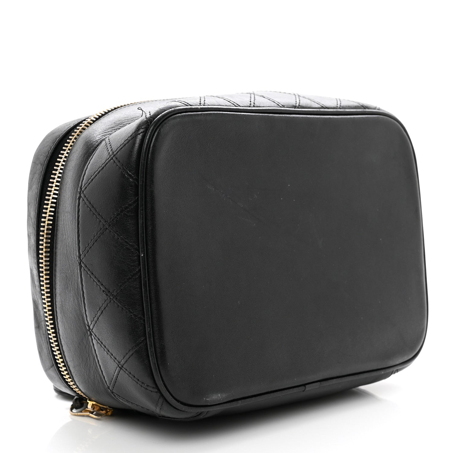 Chanel Lambskin Vanity Cosmetic Case Black 4 of 9
