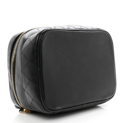 Chanel Lambskin Vanity Cosmetic Case Black 4 of 9