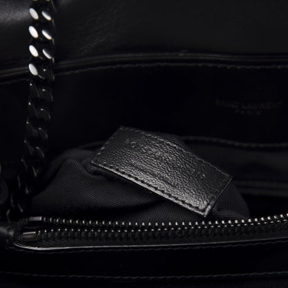 Saint Laurent Calfskin Y Quilted Monogram Medium Loulou Chain Satchel Black 8 of 12