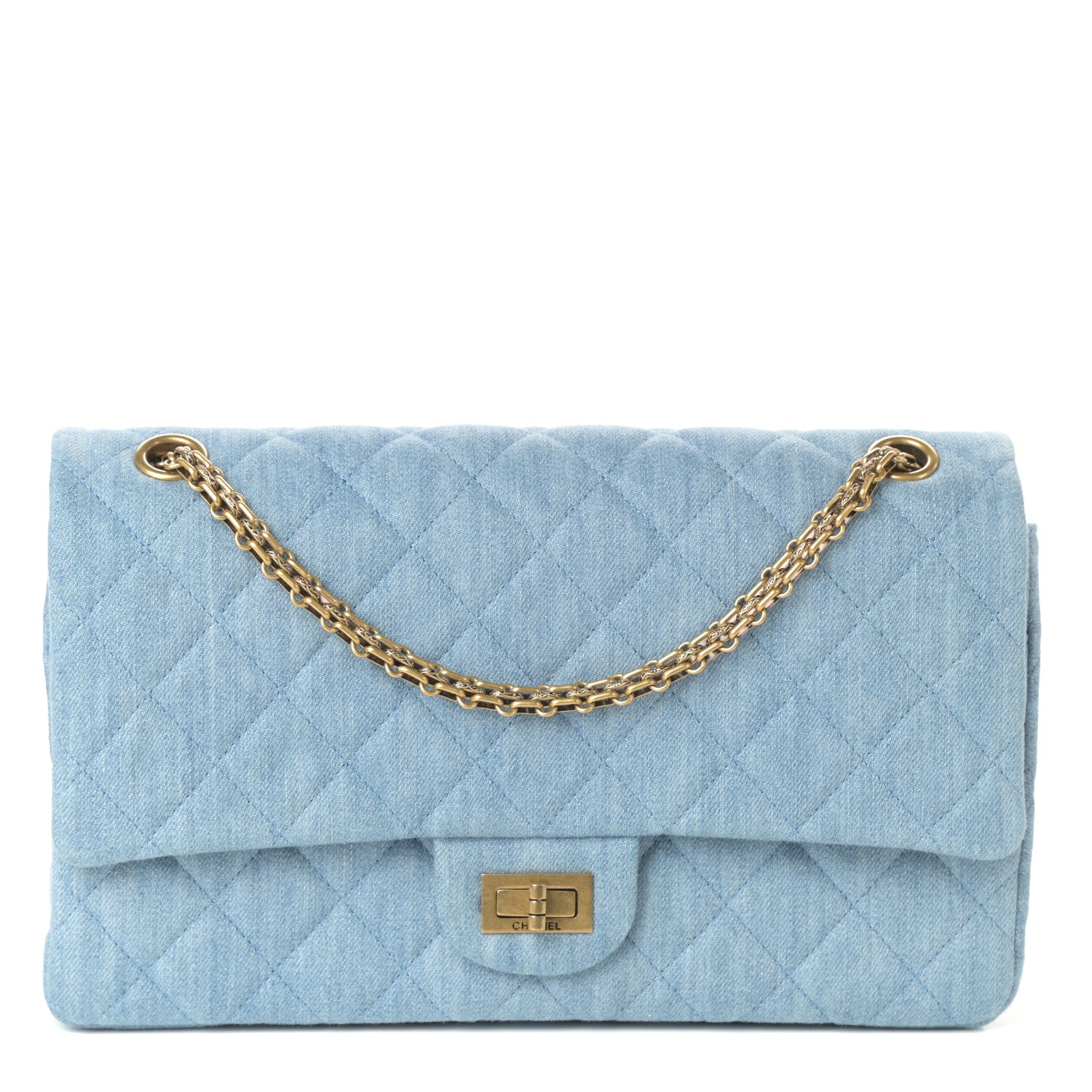 Chanel Denim Quilted 2.55 Reissue 226 Flap Light Blue 1 of 10