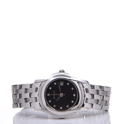 Gucci Stainless Steel Diamond 27mm 5500L Quartz Watch Black 3 of 6