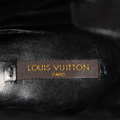 Louis Vuitton Suede Lace Up Ankle Boots 37.5 Black 8 of 8