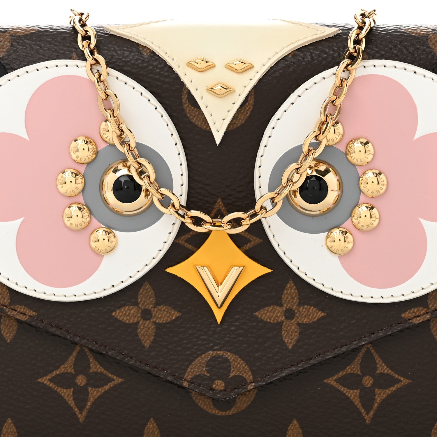 Louis Vuitton Monogram Lovely Birds Pochette Felicie Chain Wallet 9 of 11