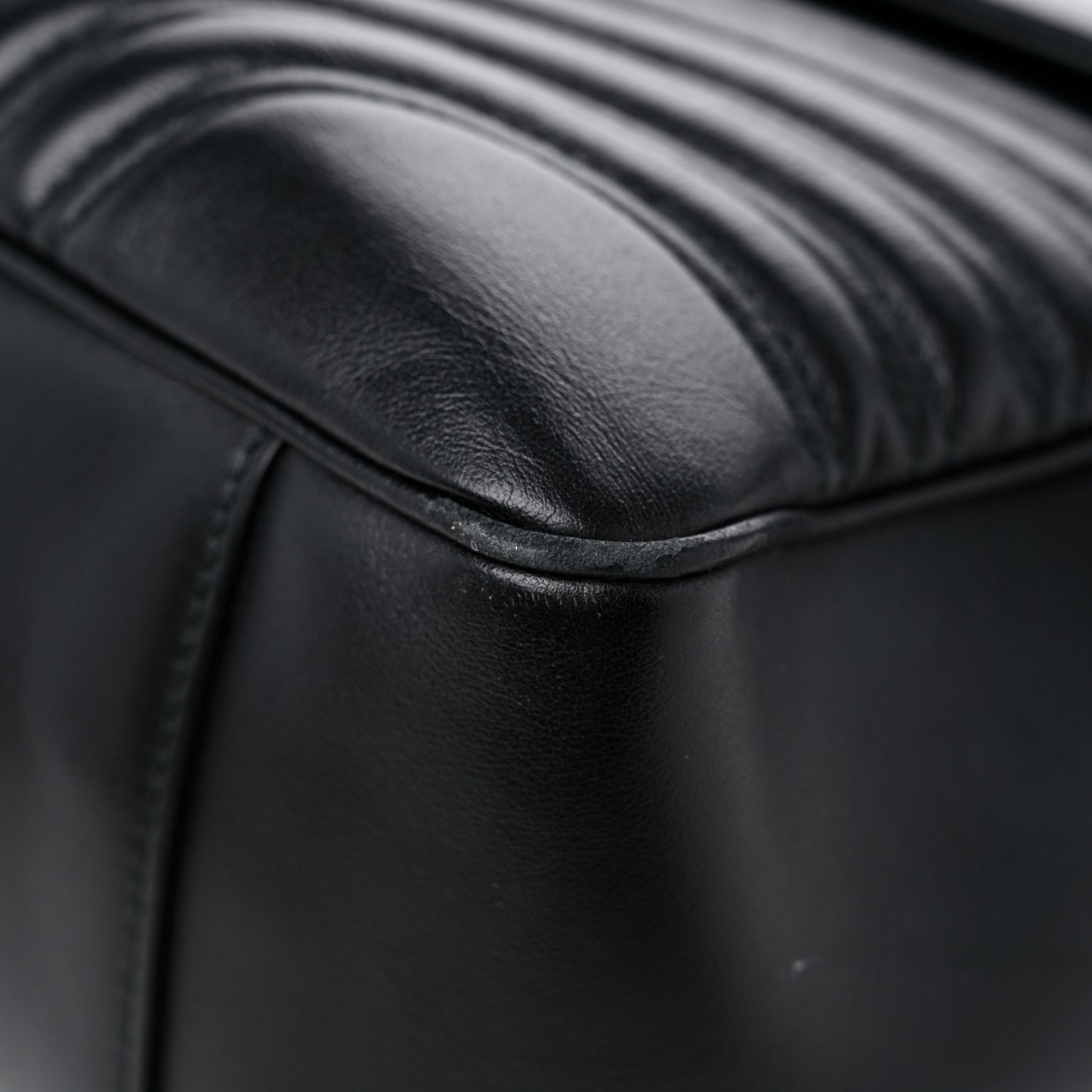 Calfskin Matelasse Large GG Marmont Shoulder Bag Black