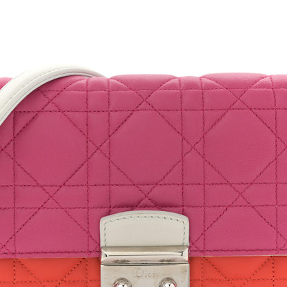 Christian Dior Lambskin Cannage Tri-Color Mini Miss Dior Promenade Pouch Pink Red 9 of 14
