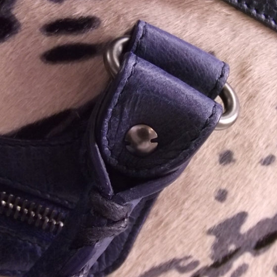 Pony Hair Limited Edition Leopard City Bleu Roi