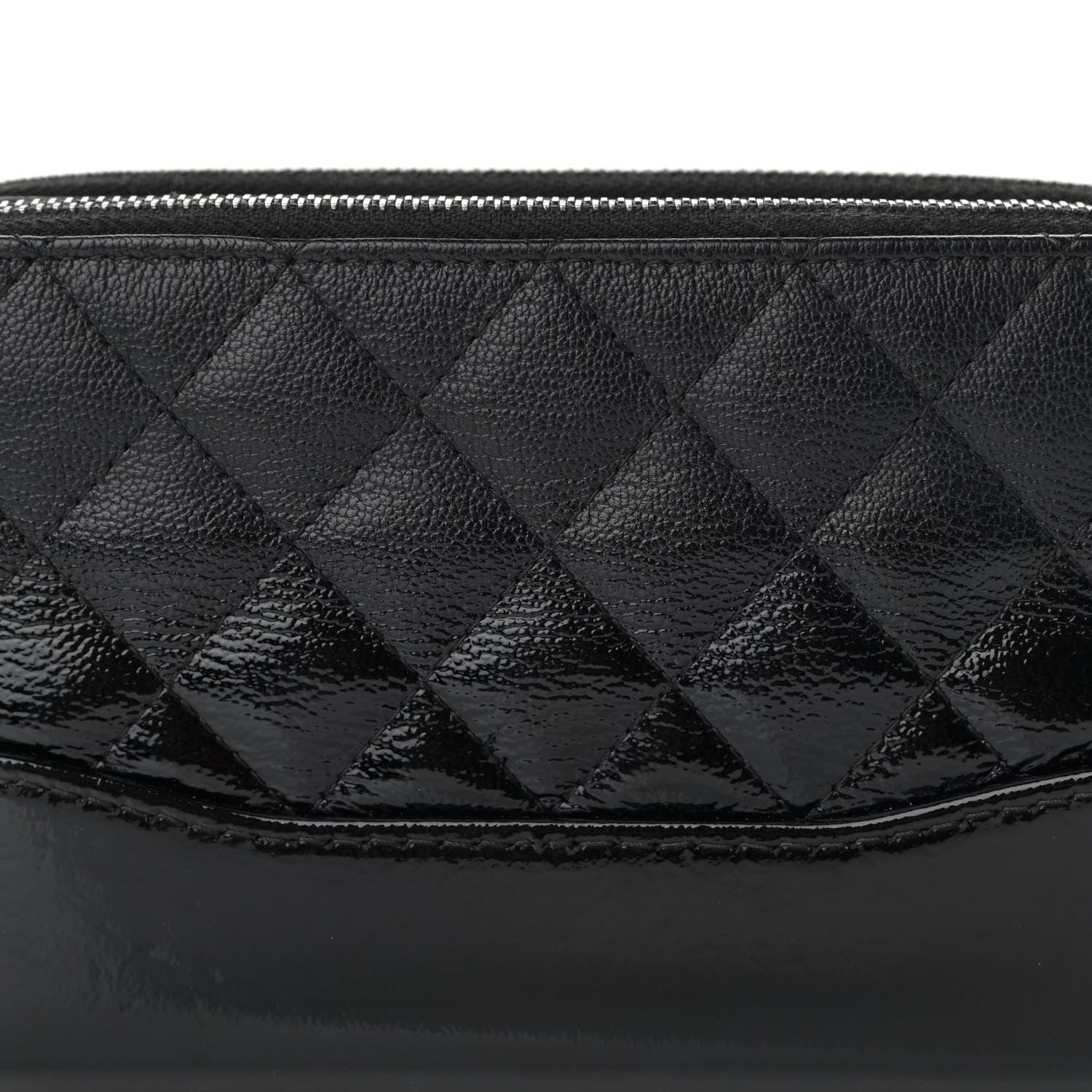 Chanel Patent Goatskin Quilted Small Gabrielle Clutch Black 9 of 13