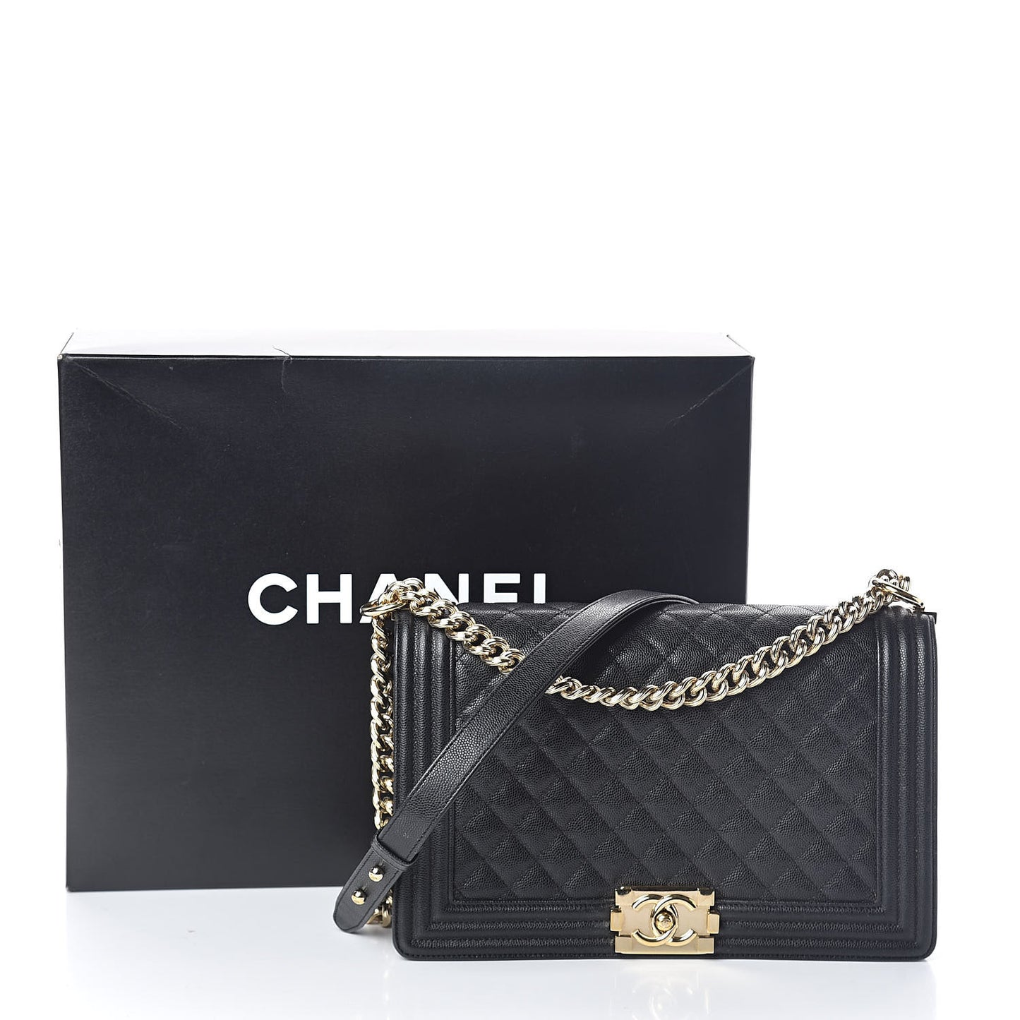 Caviar Quilted New Medium Boy Flap Black