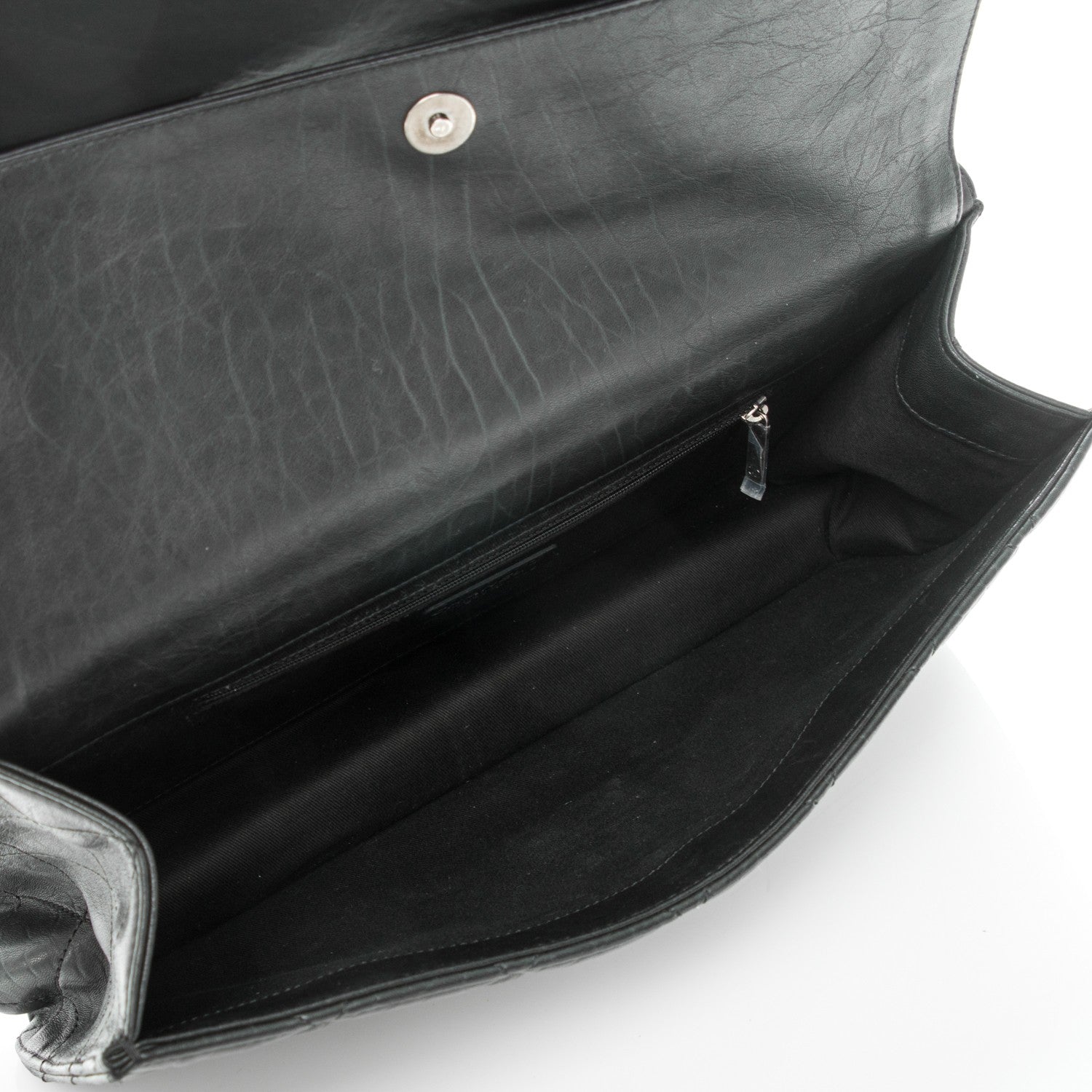 Chanel Washed Lambskin Maxi Take Away Flap Bag Black 5 of 8