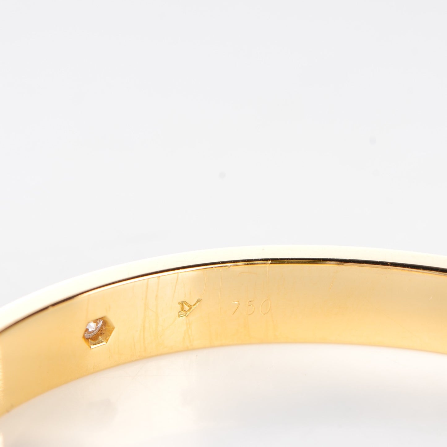 18K Yellow Gold 6 Diamond LOVE Bracelet 16