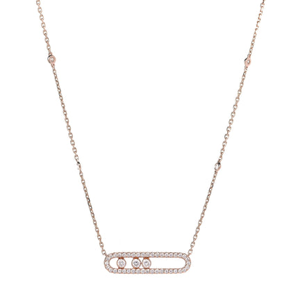 Messika 18K Rose Gold Diamond Baby Move Classic Pave Necklace 1 of 14