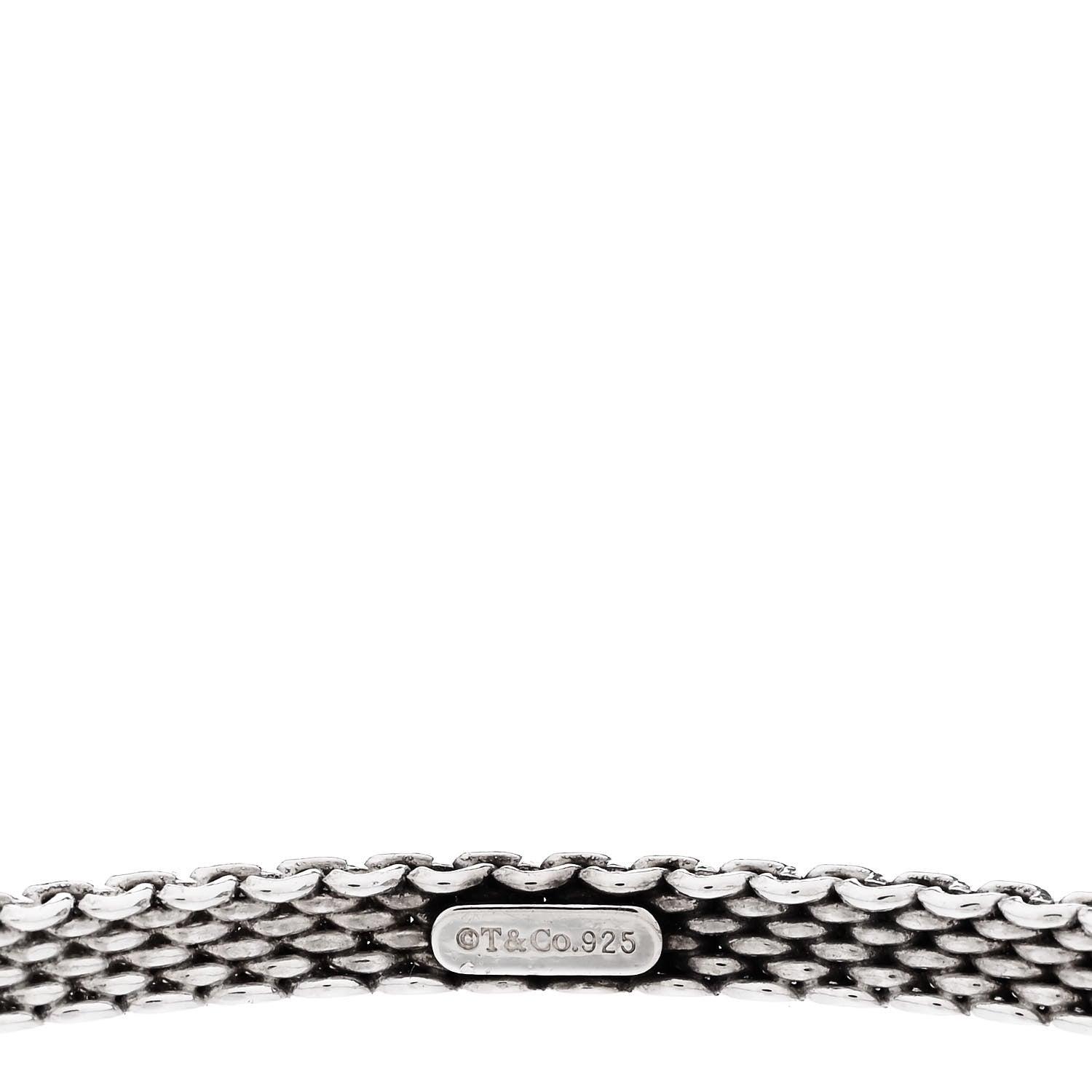 Tiffany Sterling Silver Narrow Somerset Mesh Bangle Bracelet 3 of 3