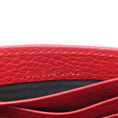 Gucci Dollar Calfskin Interlocking G Chain Wallet Red 7 of 10