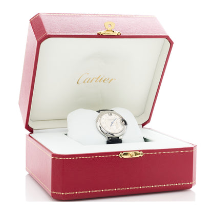 Cartier Stainless Steel Alligator Diamond 33mm Ballon Bleu De Cartier Automatic Watch 5 of 5